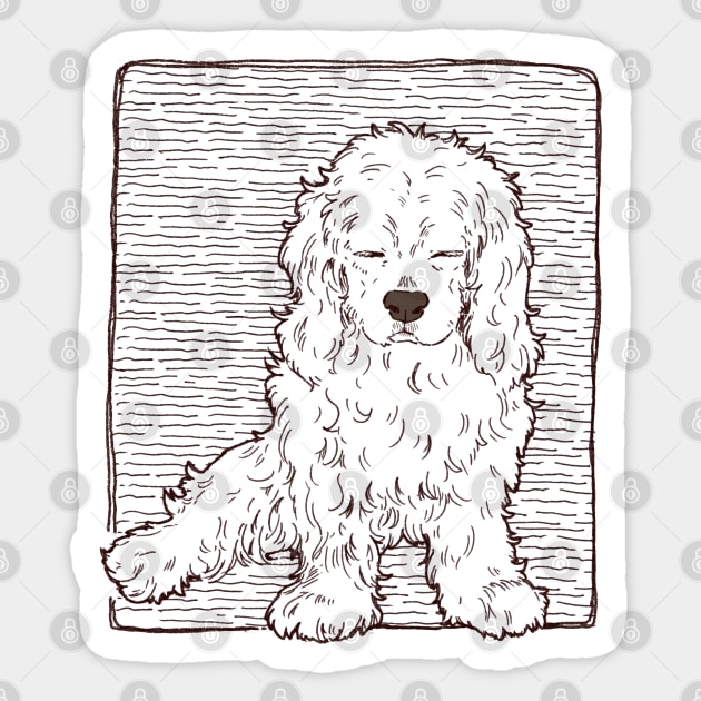 Sleepy American Cocker Spaniel Sticker by You Miichi